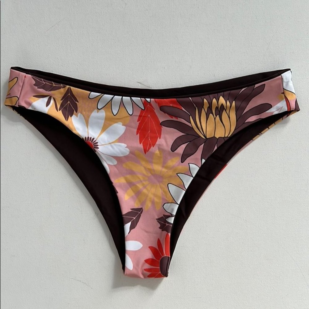Othersea Tiguidou Reversible Bikini Bottom Floral/Brown - Picture 3 of 3